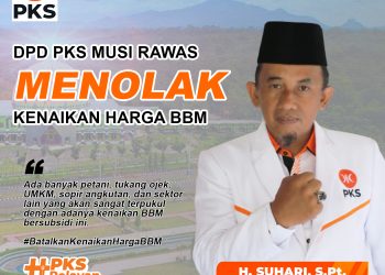 Tegas, DPD PKS Musi Rawas Tolak Kenaikan Harga BBM