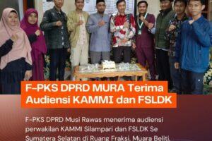Terima Pengurus Daerah KAMMI Silampari dan FSLDK, Fraksi PKS DPRD Musi Rawas Siap Kolaborasi dan Sinergi
